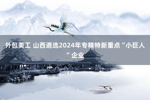 外包美工 山西遴选2024年专精特新重点“小巨人”企业